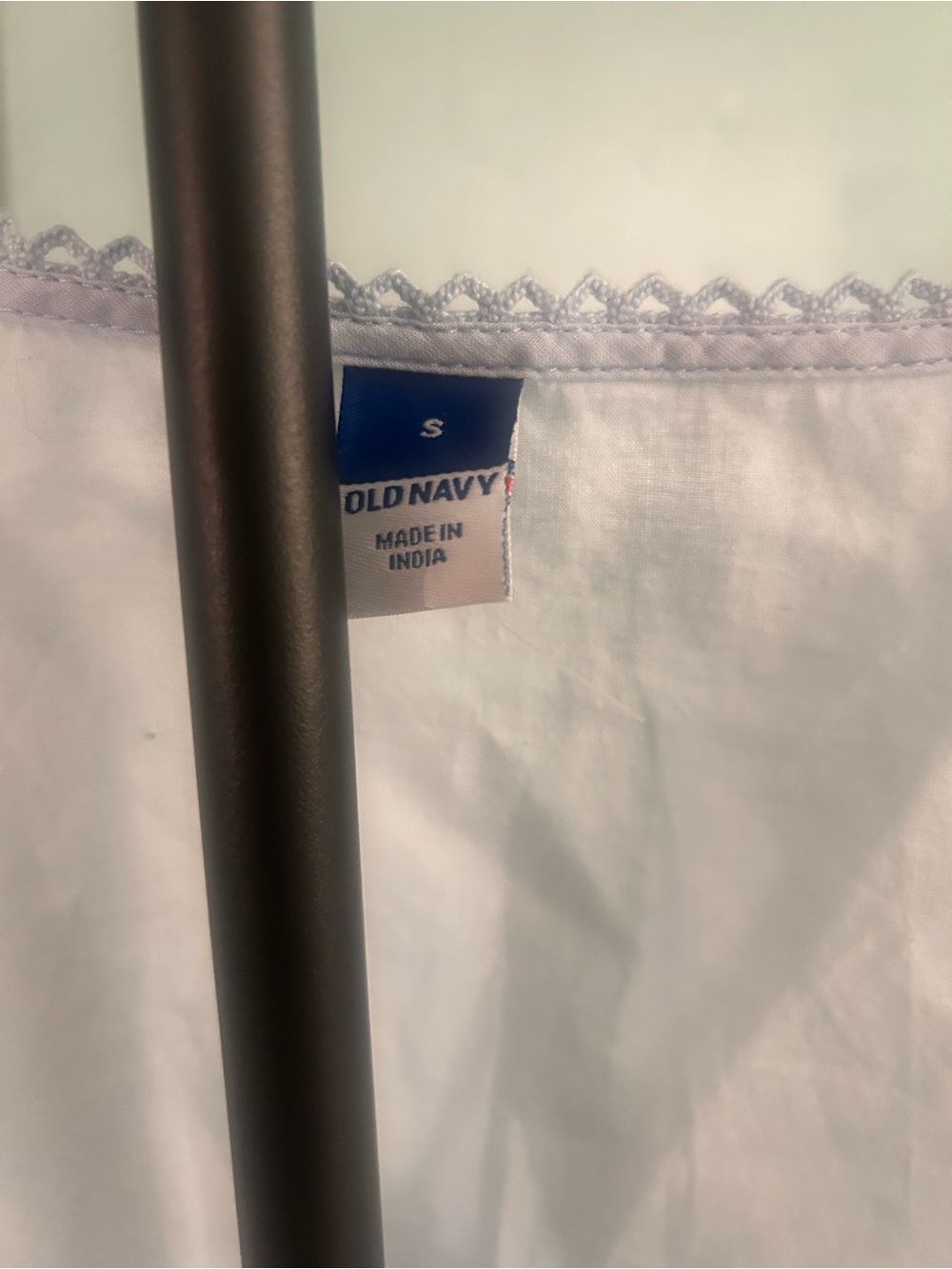 Old Navy Blue Lace-Trim Drawstring Peplum Camisole Prairie Cottagecore Tank Sm - Picture 5 of 10